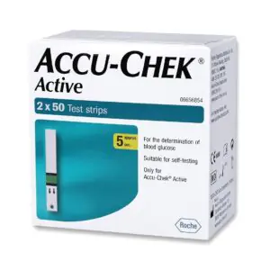 accu chek active glucose 100 str (2s)
