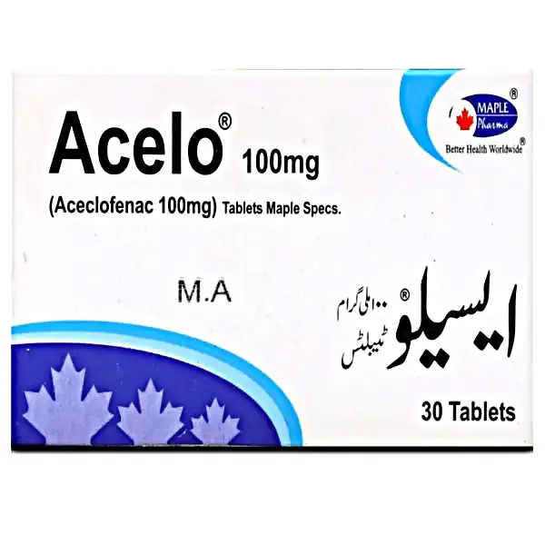 acelo 100mg tab 30s