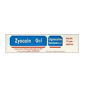 zyocain gel 2% 15gm 1 s